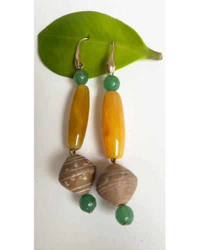 PENDIENTES AMARILLOS AFRICA