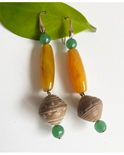 PENDIENTES AMARILLOS AFRICA